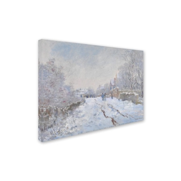 Monet 'Snow At Argenteuil' Canvas Art,24x32